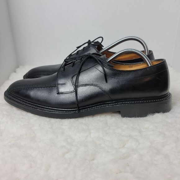 Allen Edmonds Hillcrest Shoes Men's Size 10 Black Leather Bicycle Toe Oxford - Picture 2 of 12